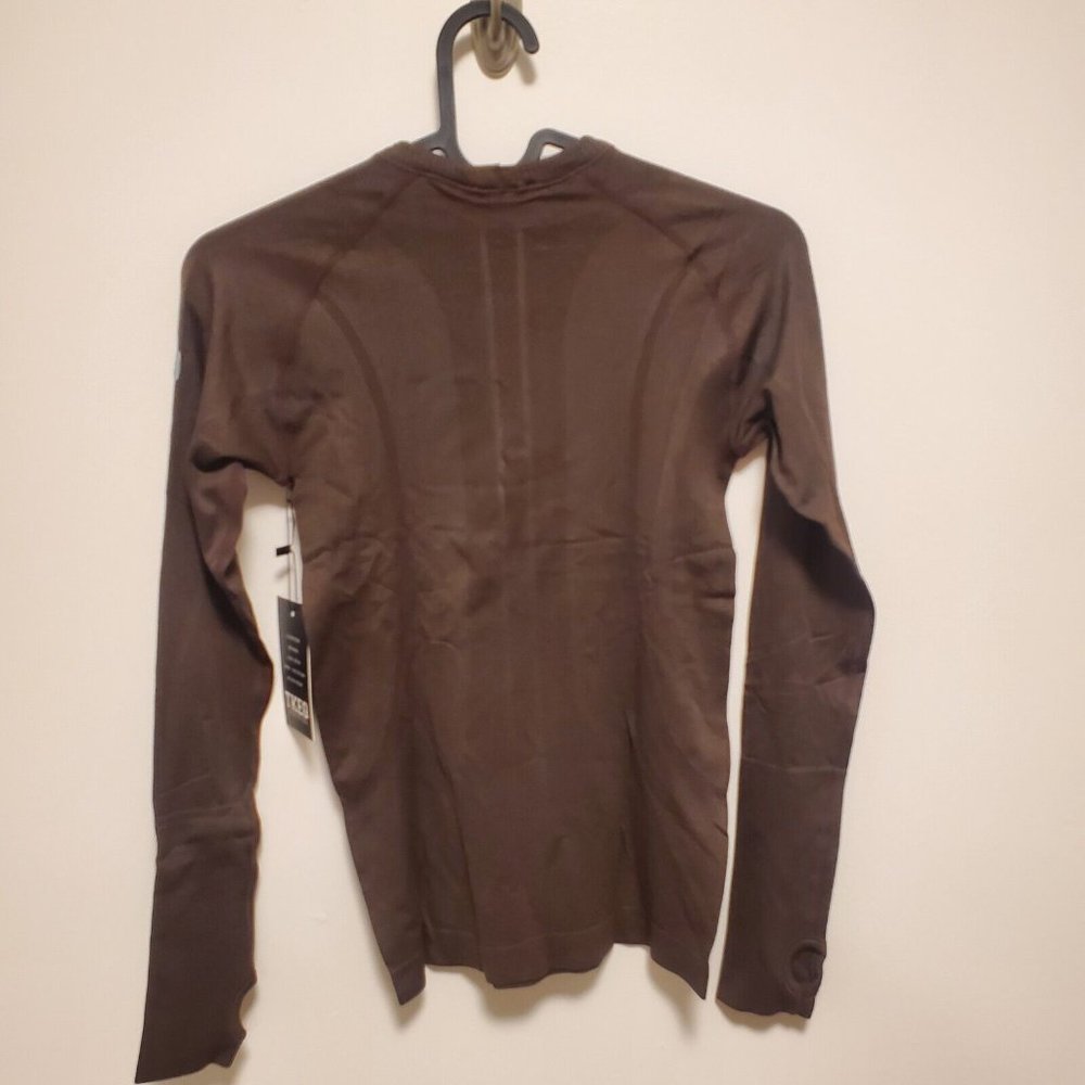 TKEQ Kennedy Long Sleeve Seamless Shirt Color: Espresso Brown Size: XS/S - Picture 10 of 11